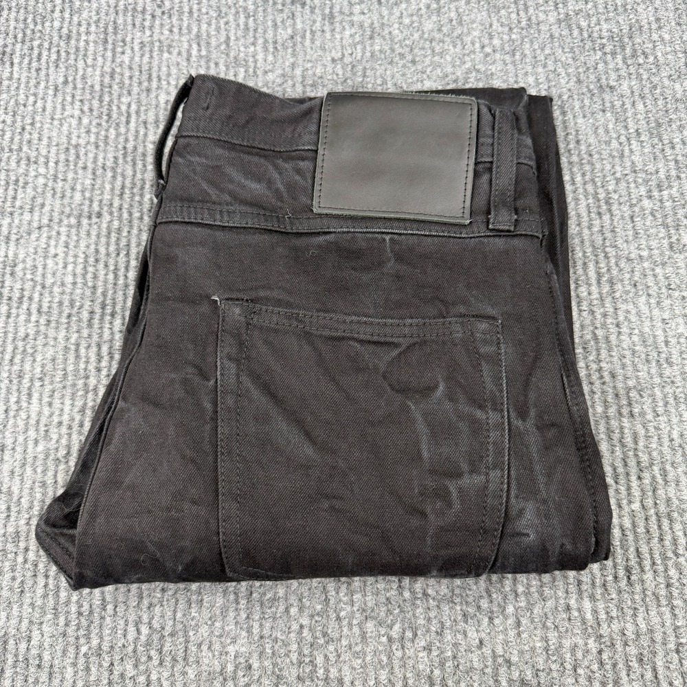 The Unbranded Brand UB344 Straight 11oz Selvedge Denim Jeans 33 Black Distressed
